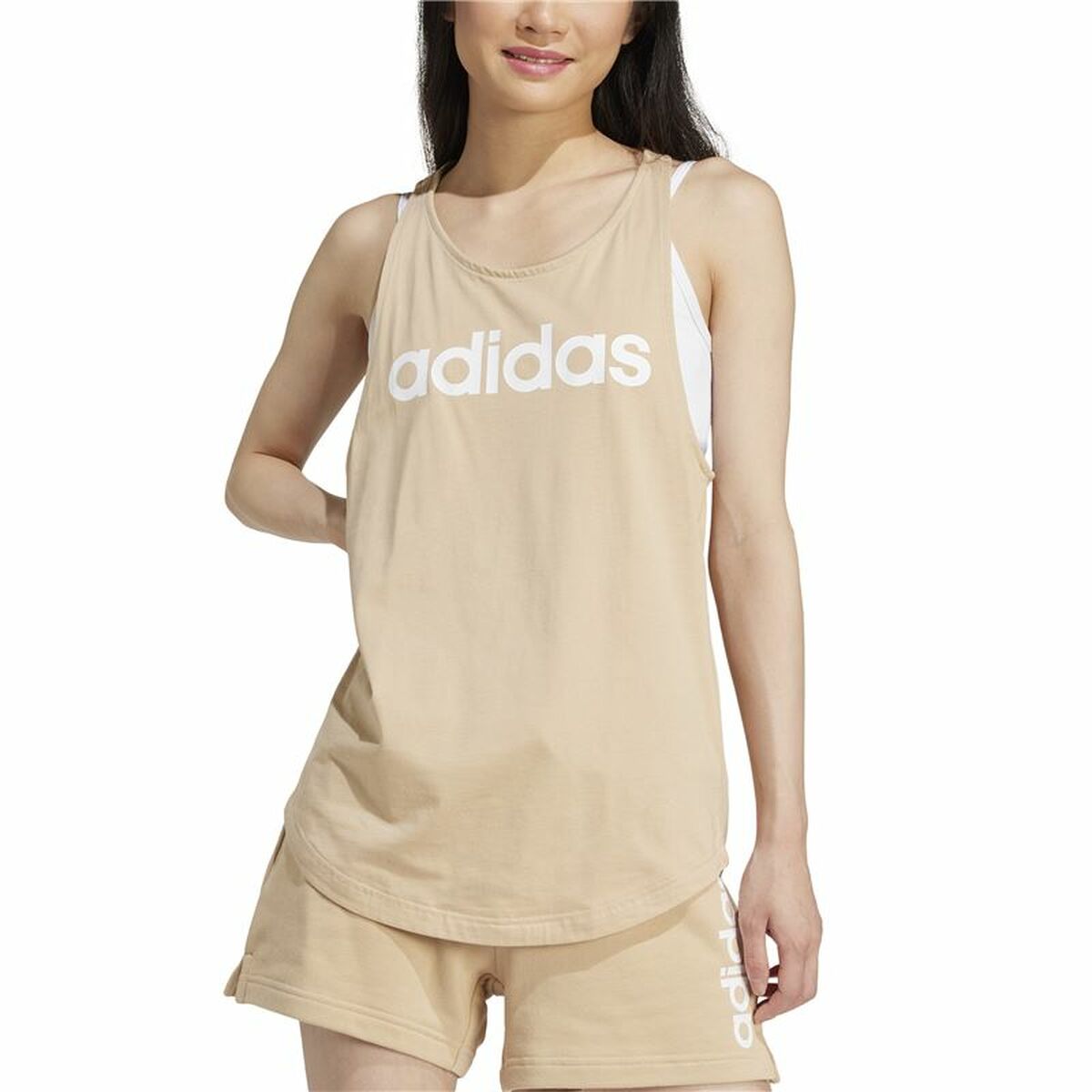 Women's Sleeveless T-shirt Adidas Top adidas Linear Tk Mujer (XS)-7