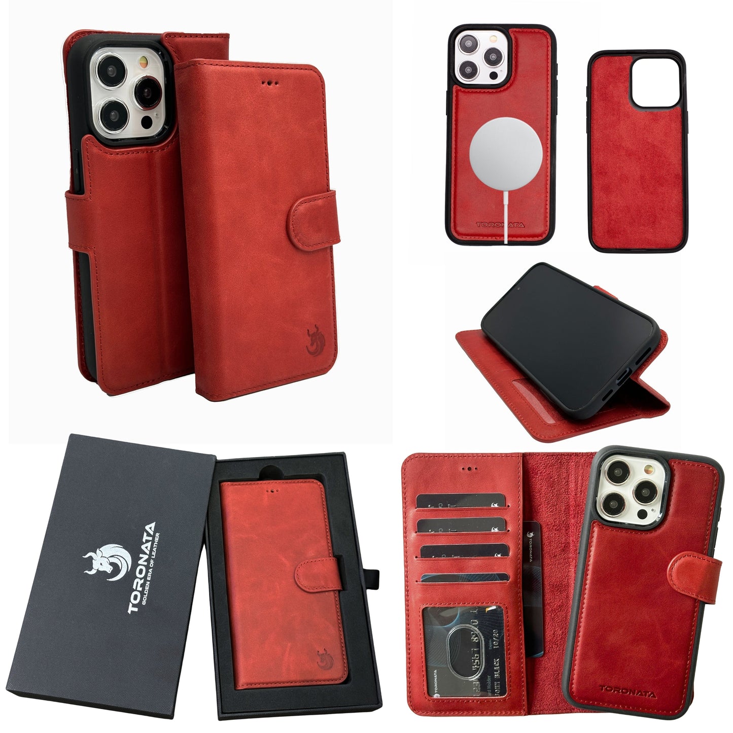 Vegas Premium Leather iPhone 15 Pro Max Wallet Case with MagSafe | Detachable RFID Blocking Luxury Wallet-8