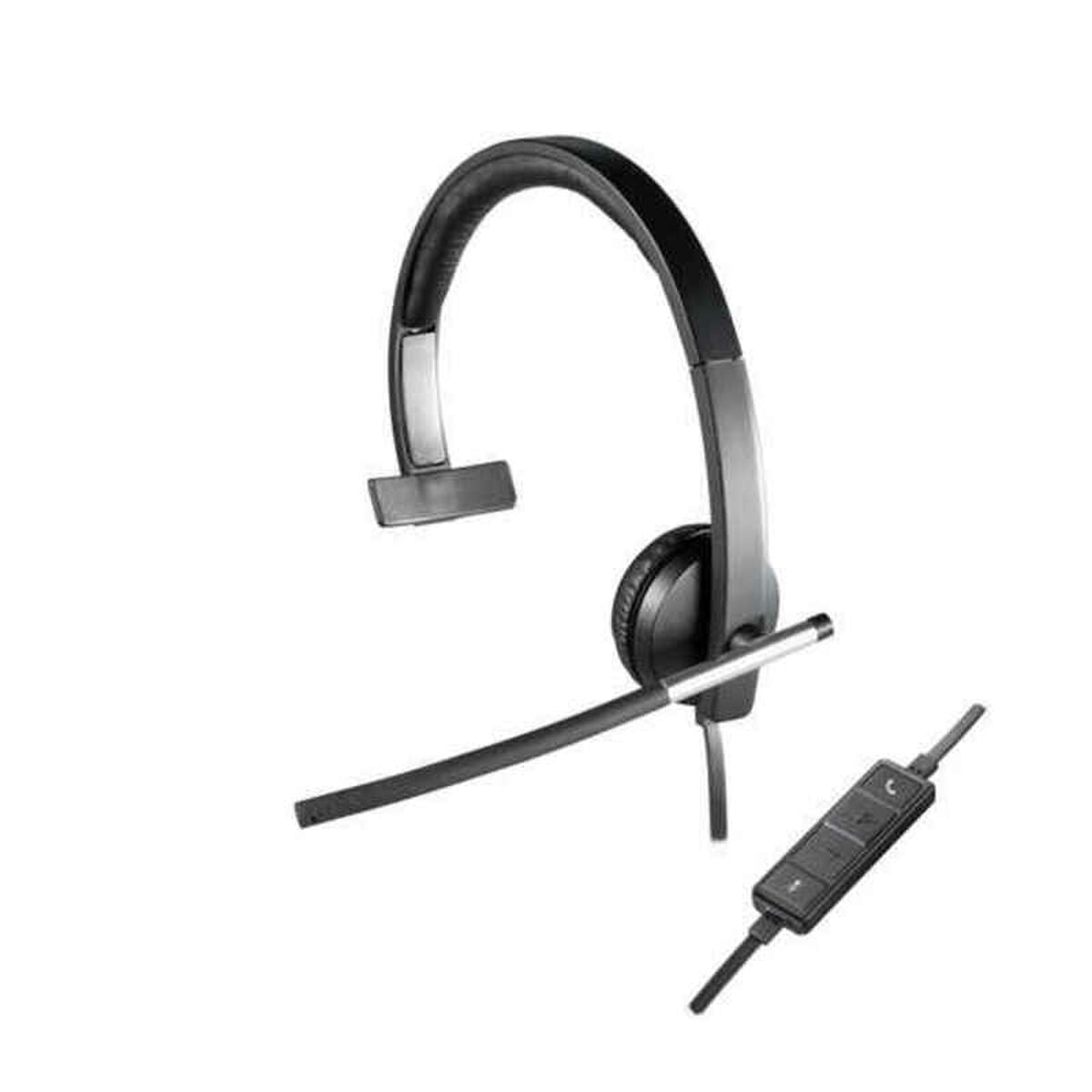 Headphones with Microphone Logitech H650e Black-0
