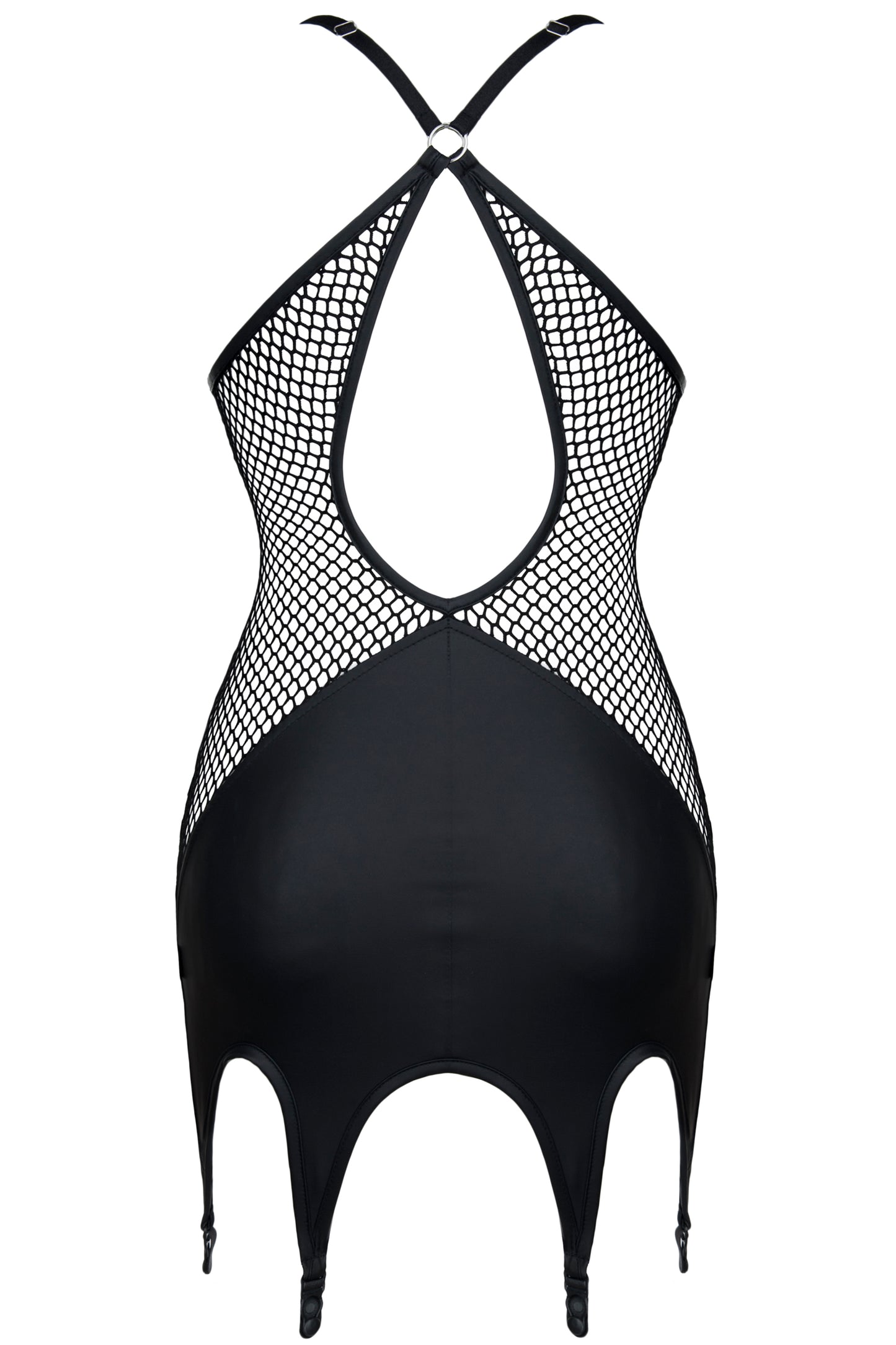 black suspender dress DDEris001 + stockings - S-2