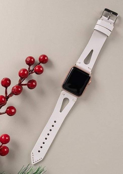Leather Apple Watch Bands - BA2 Style Drop Cut 42mm-2