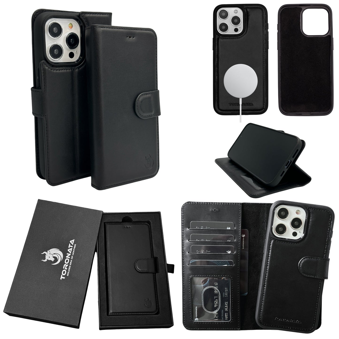 Vegas Premium Leather iPhone 15 Pro Max Wallet Case with MagSafe | Detachable RFID Blocking Luxury Wallet-5