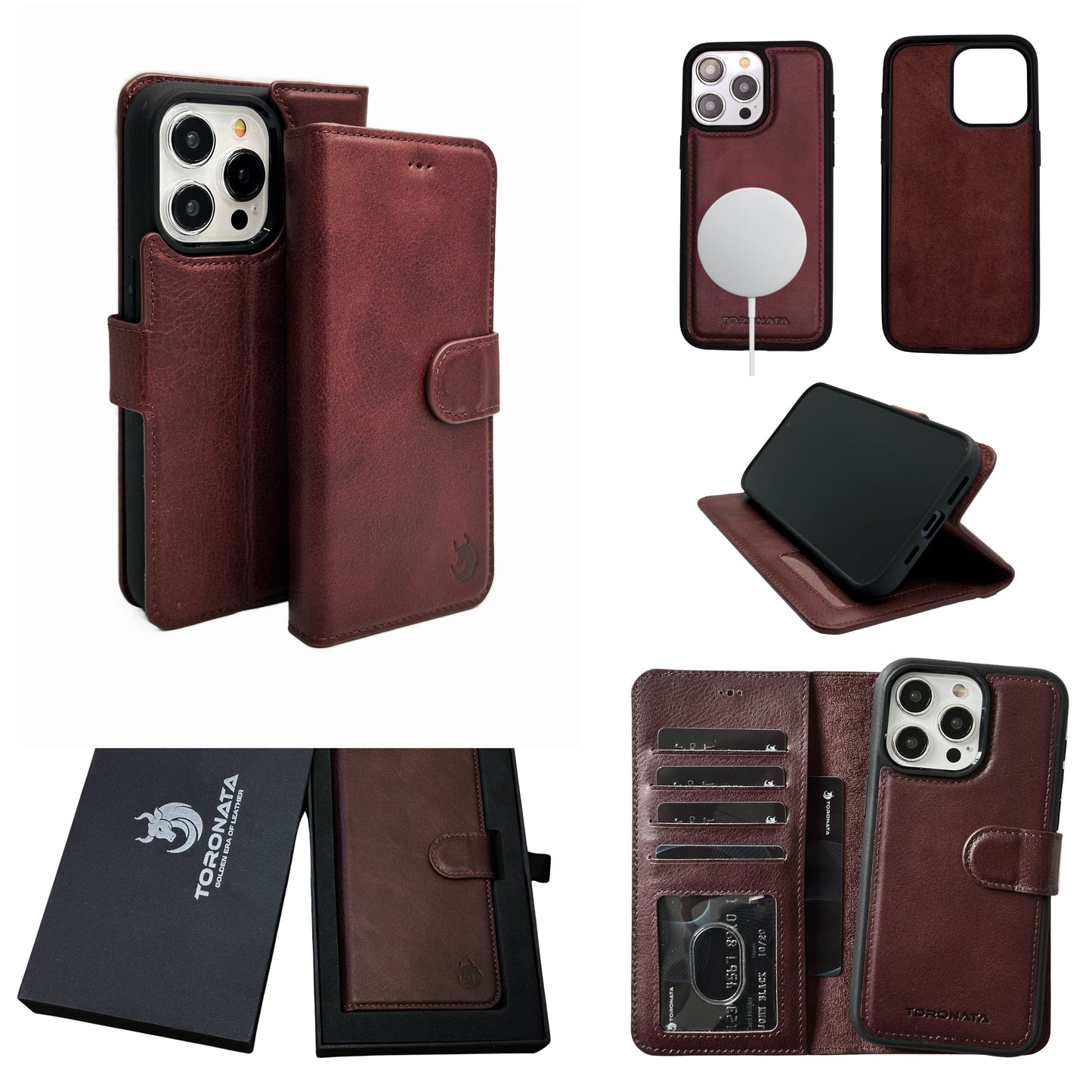 Vegas Premium Leather iPhone 15 Pro Max Wallet Case with MagSafe | Detachable RFID Blocking Luxury Wallet-9