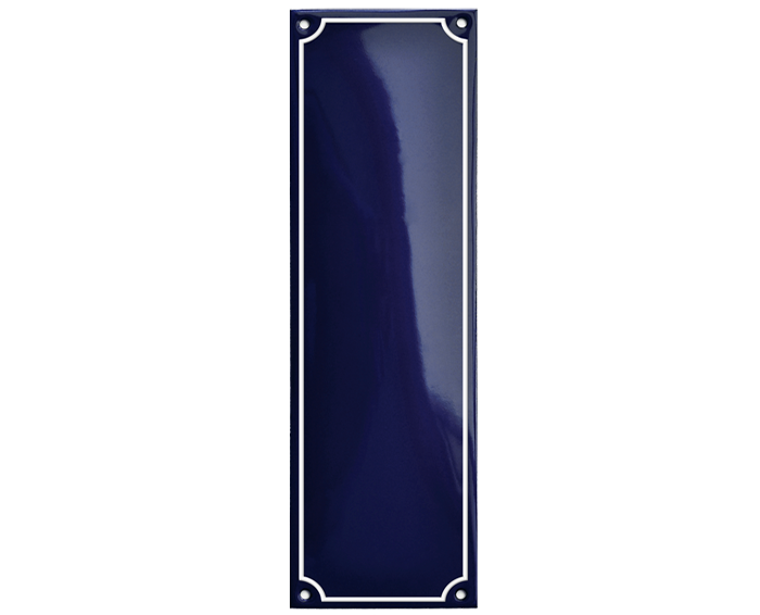 Blue Enamel Sign 8 x 27 cm (3⅛" x 10⅝")-2