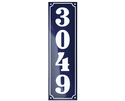 Blue Enamel Sign 8 x 27 cm (3⅛" x 10⅝")-0