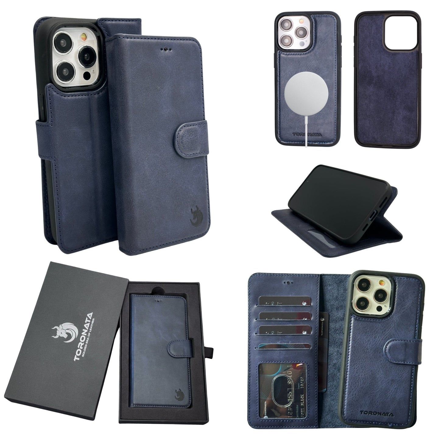 Vegas Premium Leather iPhone 15 Pro Max Wallet Case with MagSafe | Detachable RFID Blocking Luxury Wallet-6